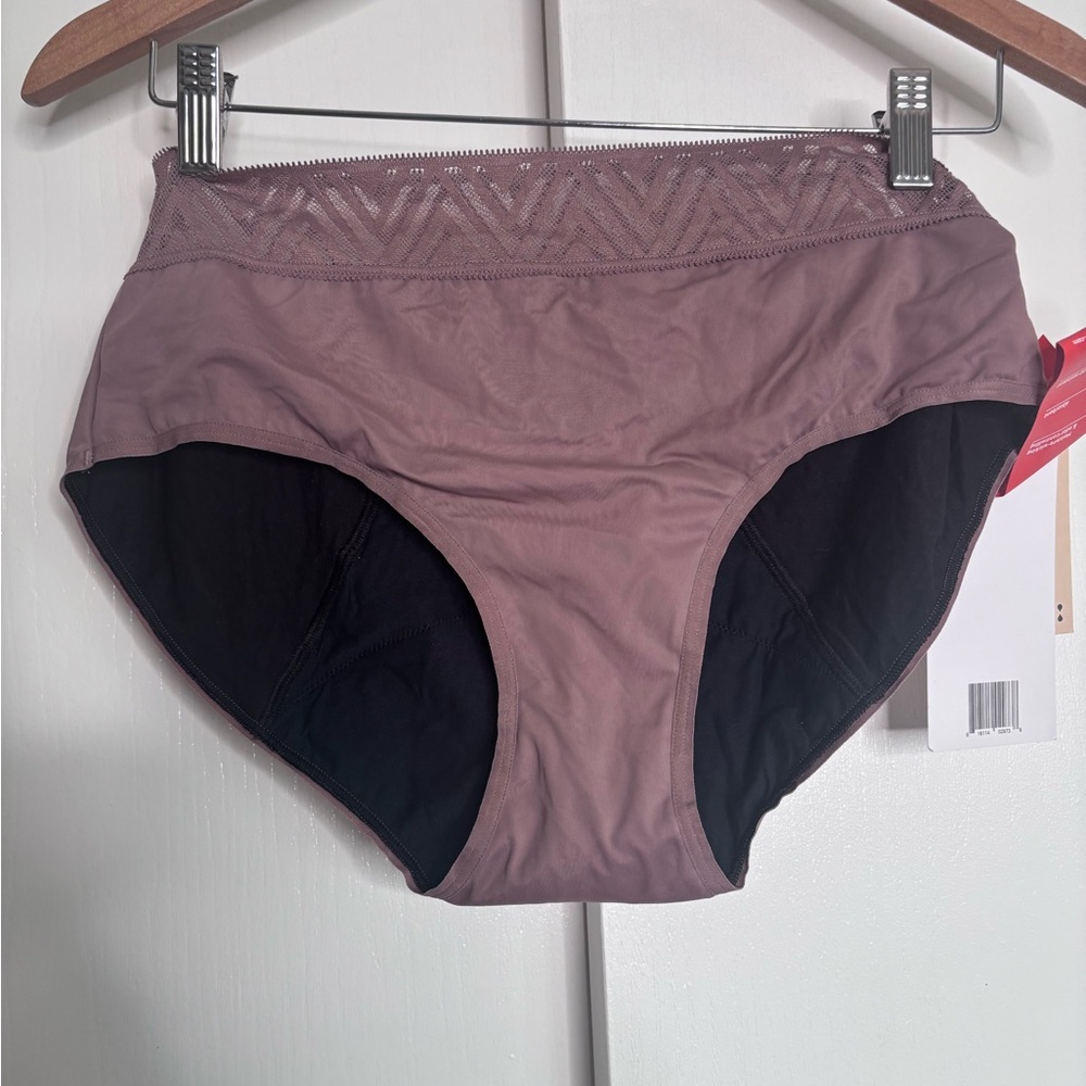 Thinx Hiphugger Period Underwear Super Absorbency Dusk Mauve XL NWT
